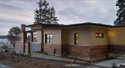 Prairie Passive house energy-efficient home on Puget Sound designed by The Artisans Group provides for aging in place