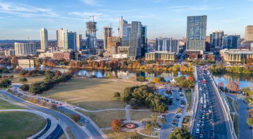 Aerial view of downtown Austin, Texas