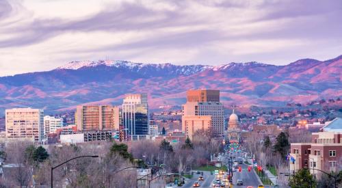 Aerial view of the Boise, Idaho, metro area