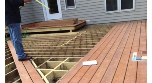 Deck being built