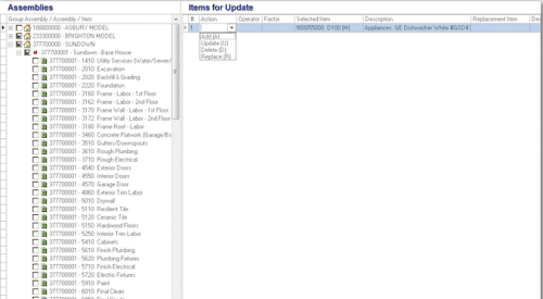 screenshot of software