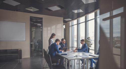 Company employees in meeting