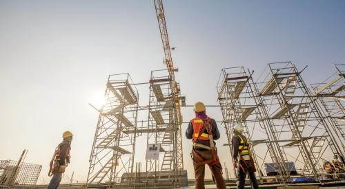 Construction workers on project site