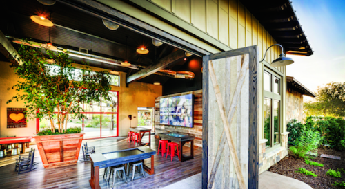  The information center at Pavilion Park incorporates salvaged materials from the former El Toro Marine Air Corps Station.