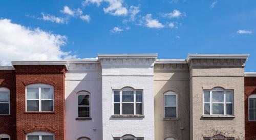 Three rowhouses in Washington, D.C.