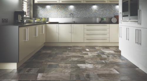 Slate-look porcelain tile 