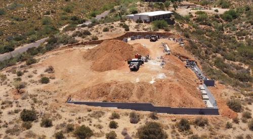 The net-zero Desert Comfort Experience Home construction site