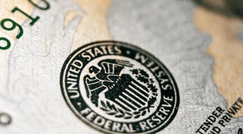 Federal Reserve stamp on money