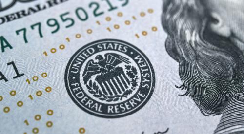 Federal Reserve stamp on money