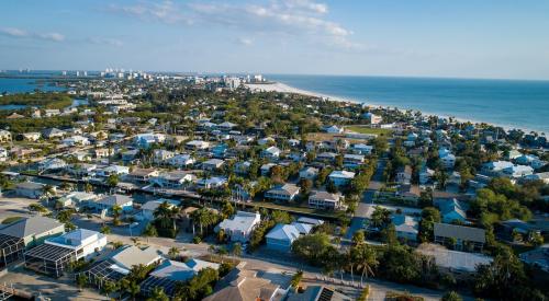 Aerial view of Fort Meyers, Florida