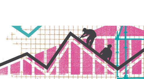 chart with ups and downs showing home building trends