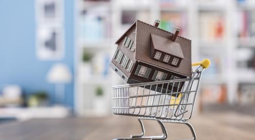 House in a shopping cart