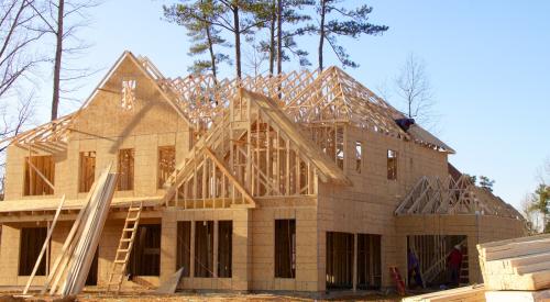 House frame under construction