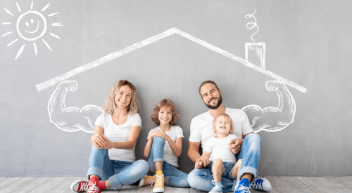 Young family feeling optimistic about their home