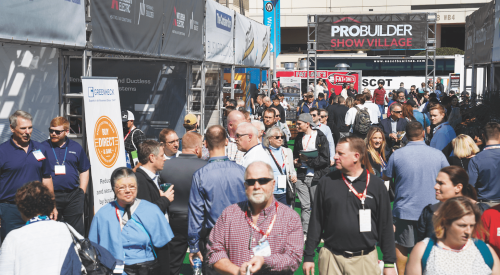 IBS Show Village attendees walking outside