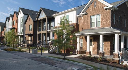 Kirkpatrick Park street view of townhomes, Nashville