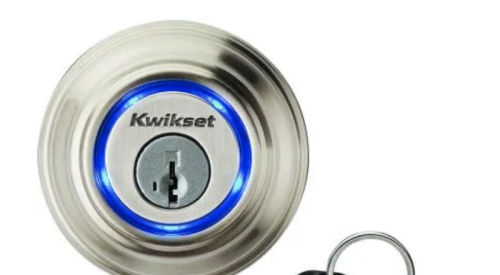 The Kevo smart lock by Kwikset is a Bluetooth-enabled deadbolt