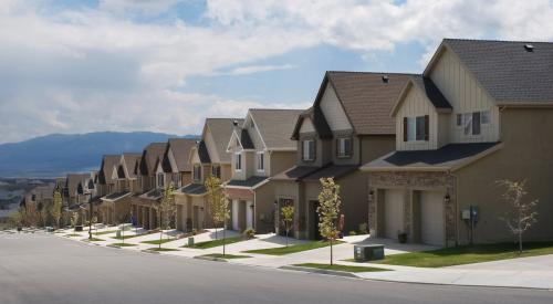 Residential houses on street in MPC