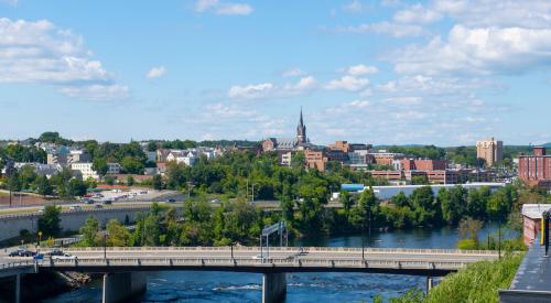 Downtown Manchester, NH during summer