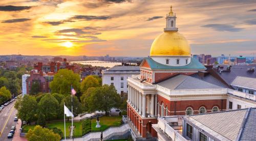 Massachusetts at sunset