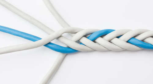 interweaving strands of rope is like merging leadership and cultures of different companies