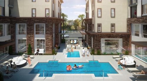 MBK Homes multifamily development, the Metro Gateway, pool rendering