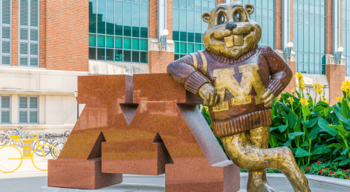 Minnesota athletics mascot Goldy the Gopher