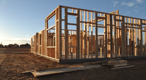 Framing for walls of a new home