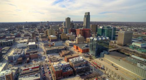 Aerial view of Omaha, Nebraska 