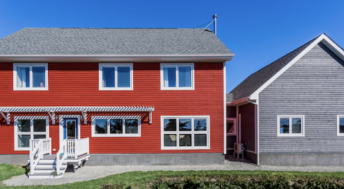 Exterior of Passive House project 