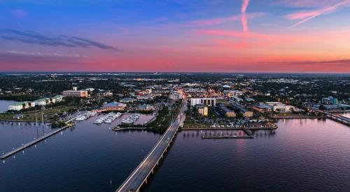 Punta Gorda coastline at sunset