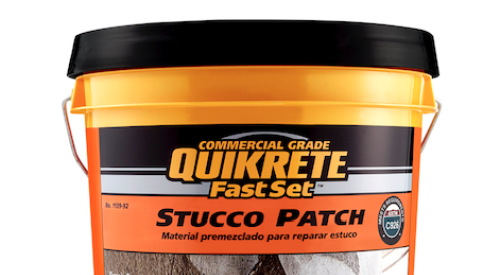 Quikrete Fast Set Stucco Patch product for stucco repair_building materials