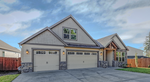 Home exterior of a house built by a local home builder