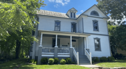 Old, white Victorian house