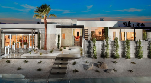 Exterior of Skye Palm Springs Plan 1 mid-century modern 