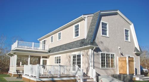 Gambrel-style modular Colonial home