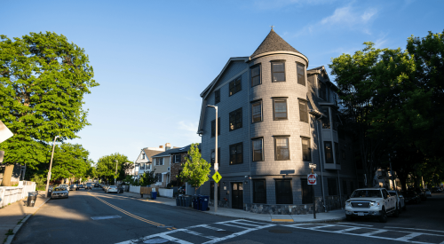 Street view of Dorchester neighborhood in Boston