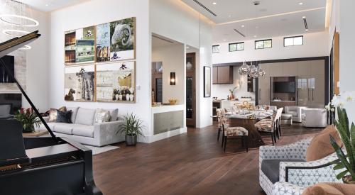 Living and dining space in The New American Home 2021