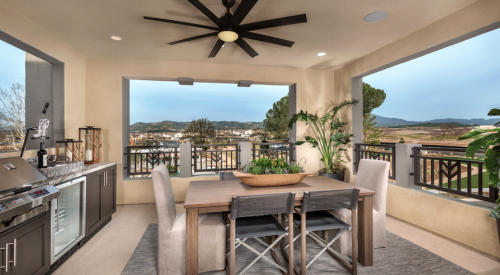 Outdoor living on the roof deck at TRI Pointe's Carlisle at Parasol Park