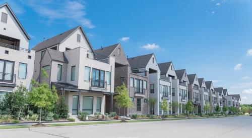 Modern townhouses in Texas