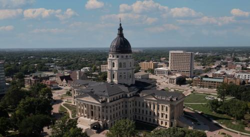 Aerial view of Topeka, Kansas