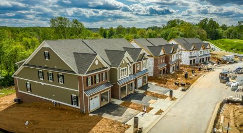 Townhouses in a new neighborhood