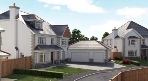 external flyaround of new homes using virtual reality