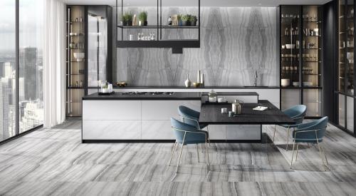 Walker Zanger's onyx-look porcelain tile