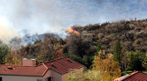 Home in wildfire region