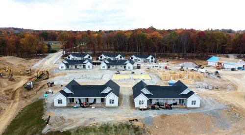 Aerial view of Wisteria community under construction in Pennsylvania