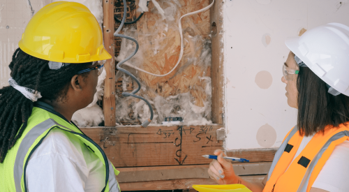 Women in construction on jobsite as an example of diversity in construction