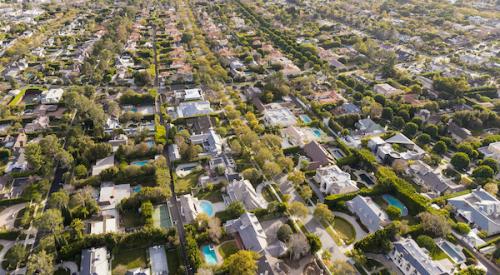 Aerial california homes