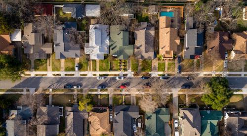 Aerial of homes in Fort Worth