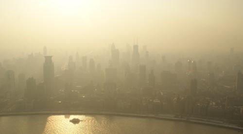 Smog in urban area